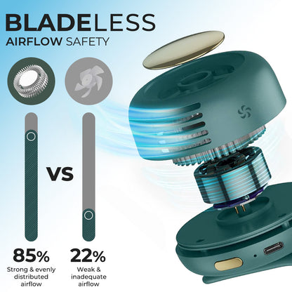 TAILEDEN® Wearable Tiny Cool Bladeless Clip Fan