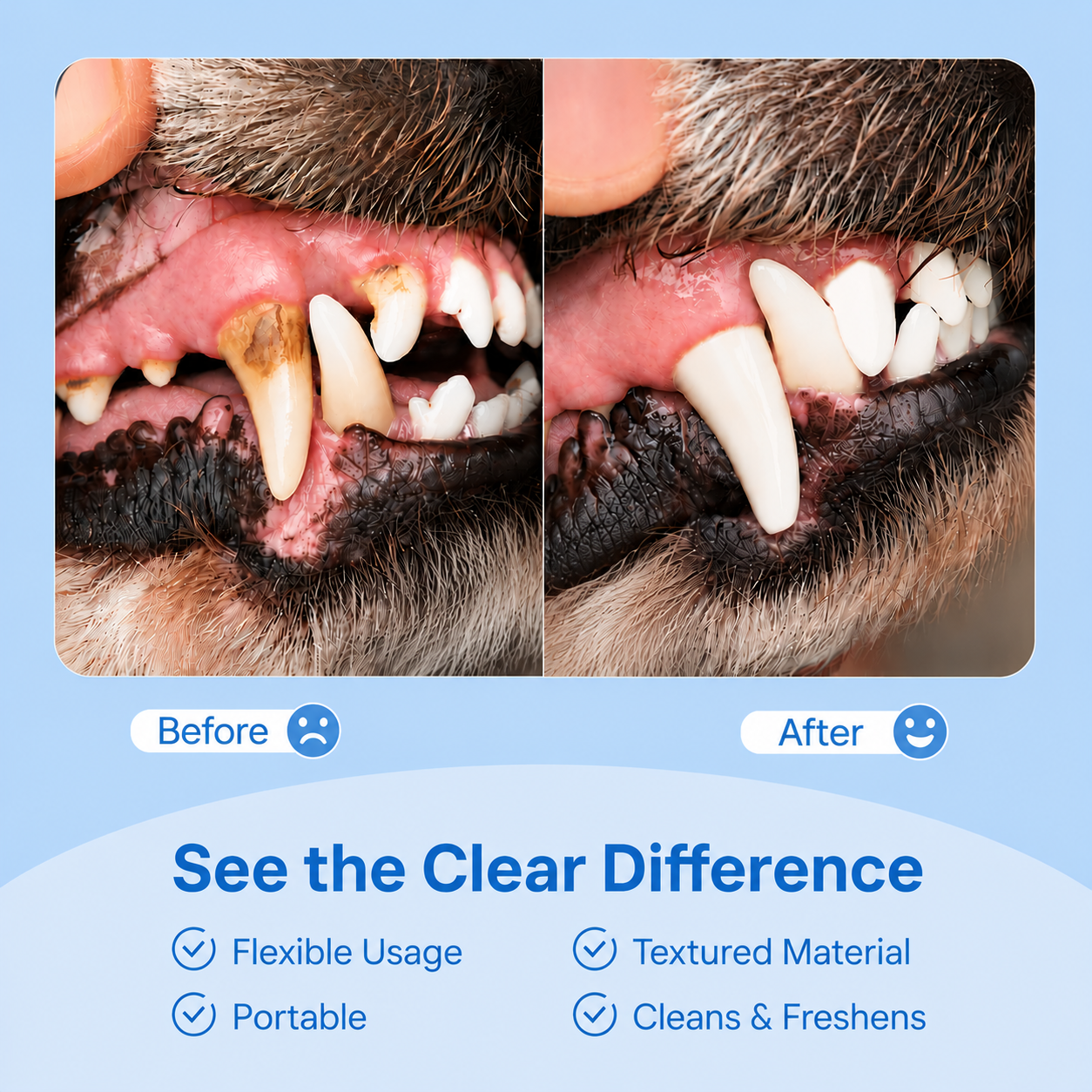 PAWVIVI  Dog & Cat Teeth Cleaning Finger Wipes