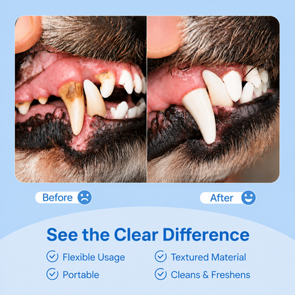 PAWVIVI  Dog & Cat Teeth Cleaning Finger Wipes