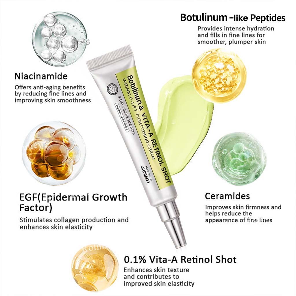 Final 3 Hours: 70%OFF🔥 Botulinum & Vita-A Retinol Shot Wrinkle-Lift Tightening cream✨