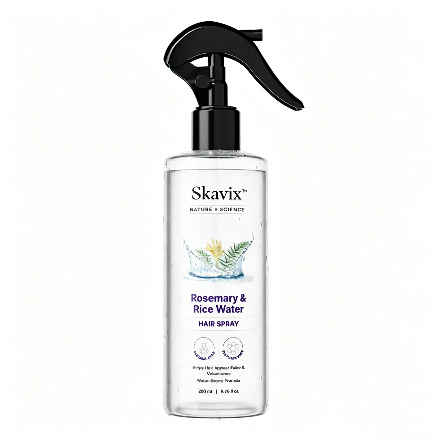 Skavix™ Nature x Science Rosemary Water with Rice Water |100% Natural Extract | Soft & Smooth Hair Non-Greasy
