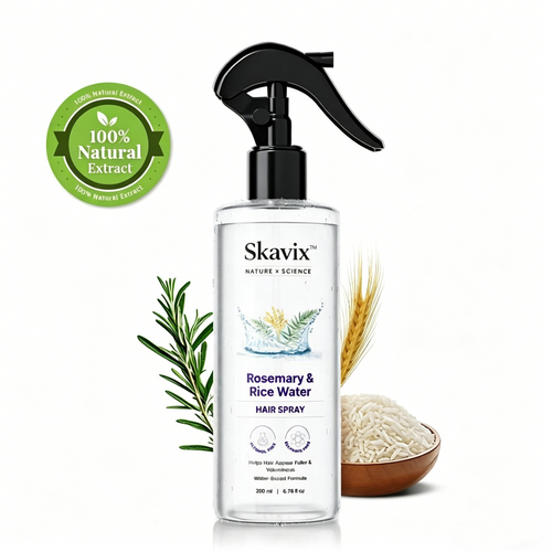 Skavix™ Nature x Science Rosemary Water with Rice Water |100% Natural Extract | Soft & Smooth Hair Non-Greasy