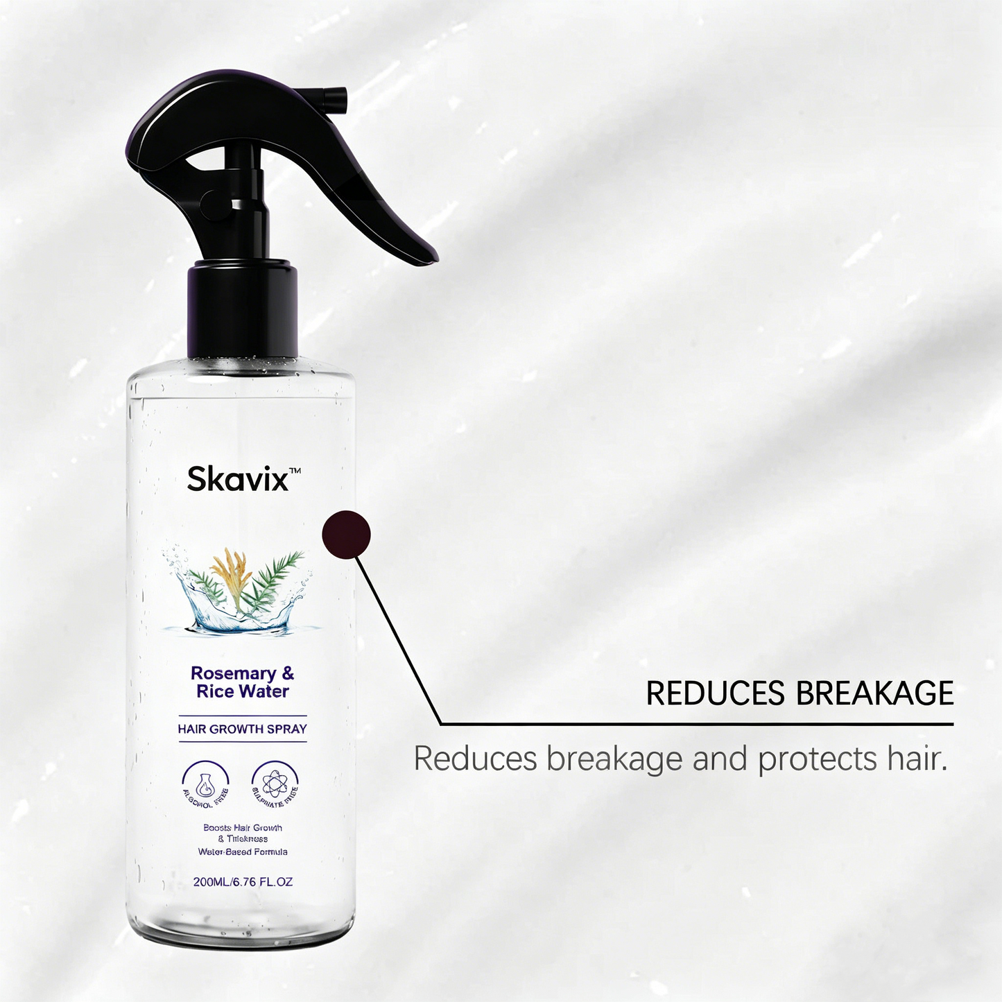 Skavix™ Nature x Science Rosemary Water with Rice Water |100% Natural Extract | Soft & Smooth Hair Non-Greasy