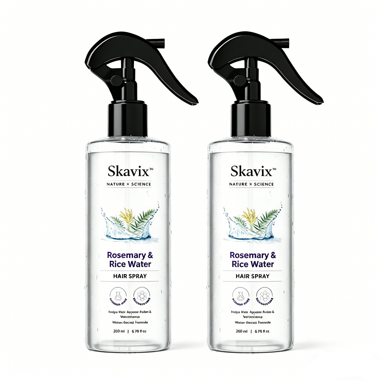 Skavix™ Nature x Science Rosemary Water with Rice Water |100% Natural Extract | Soft & Smooth Hair Non-Greasy