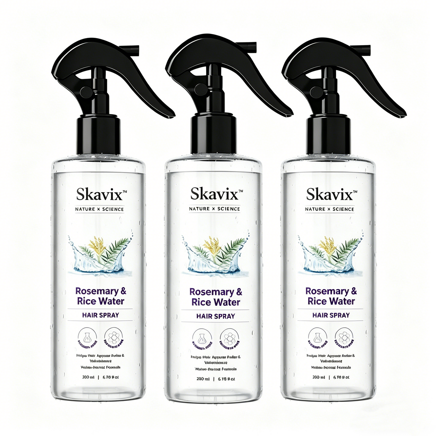Skavix™ Nature x Science Rosemary Water with Rice Water |100% Natural Extract | Soft & Smooth Hair Non-Greasy