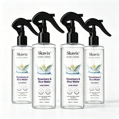 Skavix™ Nature x Science Rosemary Water with Rice Water |100% Natural Extract | Soft & Smooth Hair Non-Greasy