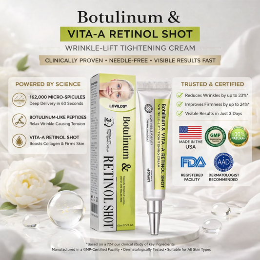 Final 3 Hours: 70%OFF🔥 Botulinum & Vita-A Retinol Shot Wrinkle-Lift Tightening cream✨