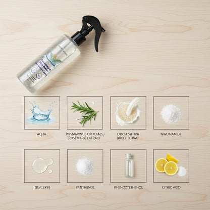 Skavix™ Nature x Science Rosemary Water with Rice Water |100% Natural Extract | Soft & Smooth Hair Non-Greasy