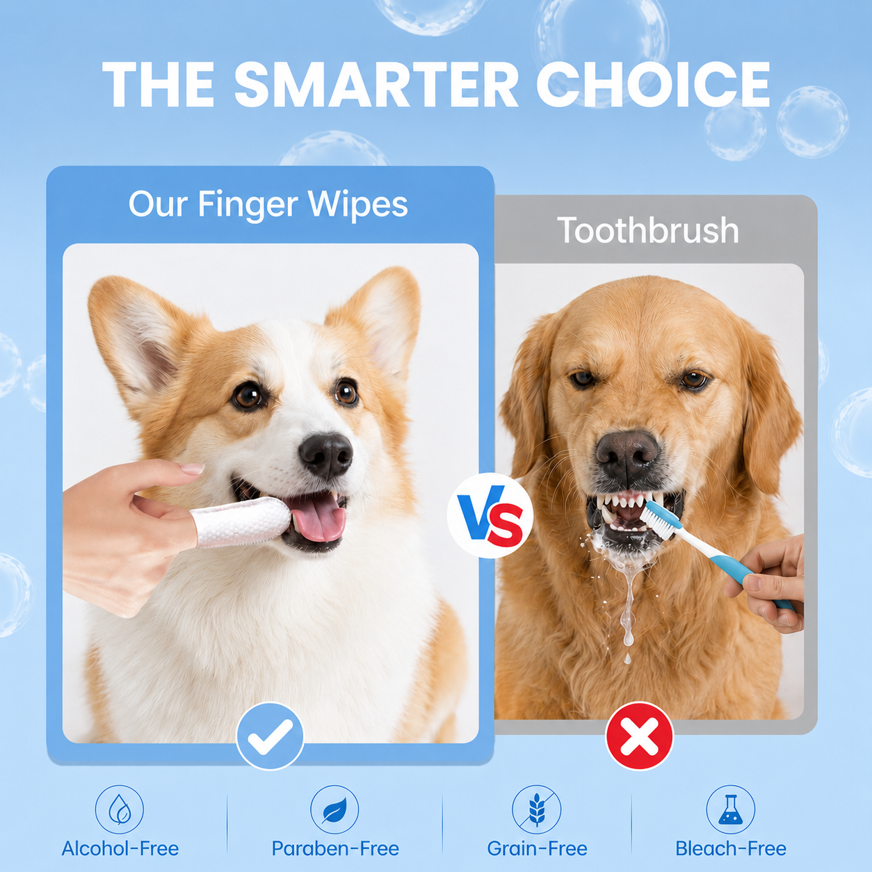 PAWVIVI  Dog & Cat Teeth Cleaning Finger Wipes