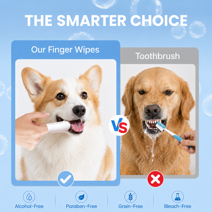 PAWVIVI  Dog & Cat Teeth Cleaning Finger Wipes